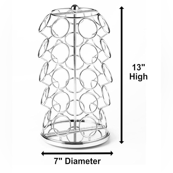 💕 NWOT K-Cup 35 Coffee Pod Carousel in a Stylish Chrome finish - Picture 2 of 3